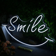 Smile White Custom Neon Sign