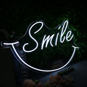 Smile White Custom Neon Sign