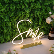 Smile Yellow Neon Sign