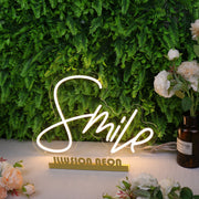 Smile Yellow Neon Sign