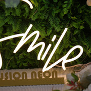 Smile Yellow Neon Sign