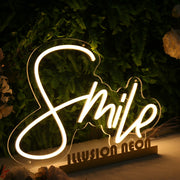 Smile Yellow Neon Sign