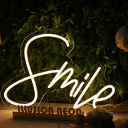 Smile Yellow Neon Sign