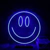 Smiley Face Blue Neon Sign