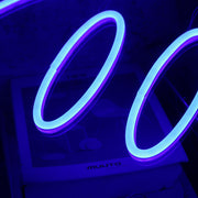 Smiley Face Blue Neon Sign