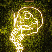 Smoking Skull Sign Neon Sign