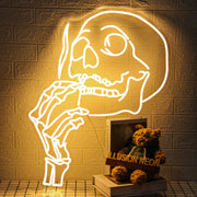 Smoking Skull Sign Neon Sign