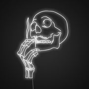 Smoking Skull Sign Neon Sign