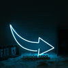 Smooth Arrow Blue Neon Sign