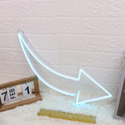 Smooth Arrow Blue Neon Sign