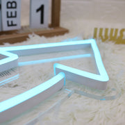 Smooth Arrow Blue Neon Sign