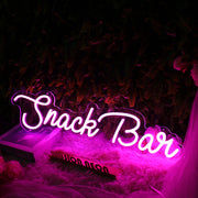 Snack Bar Pink Neon Sign