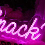 Snack Bar Pink Neon Sign