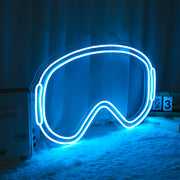 Snowboard Goggles Neon Sign