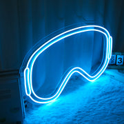 Snowboard Goggles Neon Sign