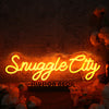 Snuggle City Orange Neon Sign