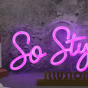 So Stylistic Dark Purple Neon Sign