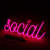 Social Neon Sign