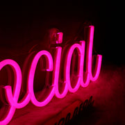 Social Neon Sign