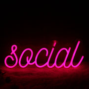 Social Neon Sign