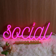 Social Neon Sign