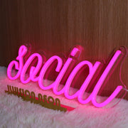 Social Neon Sign