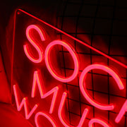 Socks On Music Up World Off Red Neon Sign