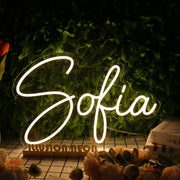 Sofia Yellow Neon Sign