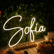 Sofia Yellow Neon Sign