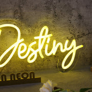 Souls Destiny Yellow Neon Sign