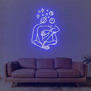 Space Hug Neon Sign