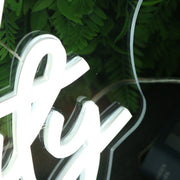 Spark Your Beauty White Neon Sign