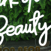 Spark Your Beauty White Neon Sign