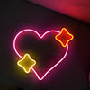 Sparking Heart Emoji Neon Sign