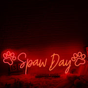 Spaw Day Red Neon Sign