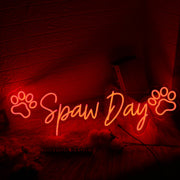 Spaw Day Red Neon Sign