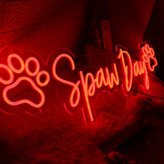 Spaw Day Red Neon Sign