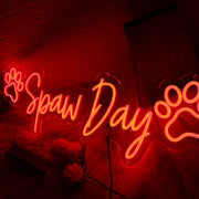 Spaw Day Red Neon Sign