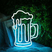 Spilled Beer Blue LED Neon Sign