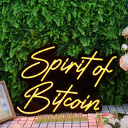 Spirit Of Bitcoin Orange Neon Sign