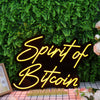 Spirit Of Bitcoin Orange Neon Sign