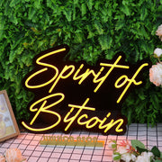 Spirit Of Bitcoin Orange Neon Sign