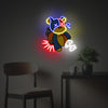 Splicing Teddy Bear LED Neon Acrylic Artwork