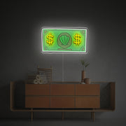 Spongebob Paper Money LED Neon Acrylic Artwork