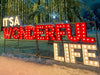 Steel Marquee Letter Wonderful Life High-End Custom Zinc Metal Marquee Light Marquee Sign