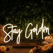 Stay Golden Yellow Custom Neon Sign