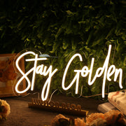 Stay Golden Yellow Custom Neon Sign