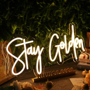 Stay Golden Yellow Custom Neon Sign