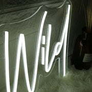 Stay Wild White Neon Sign