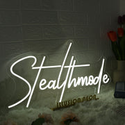 Stealthmode White Neon Sign